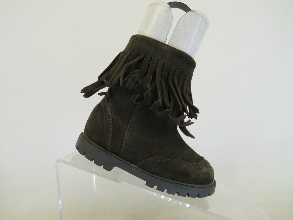 Roper Brand Brown Suede Fringe Zip Cowboy Boots Toddler Size 6 D